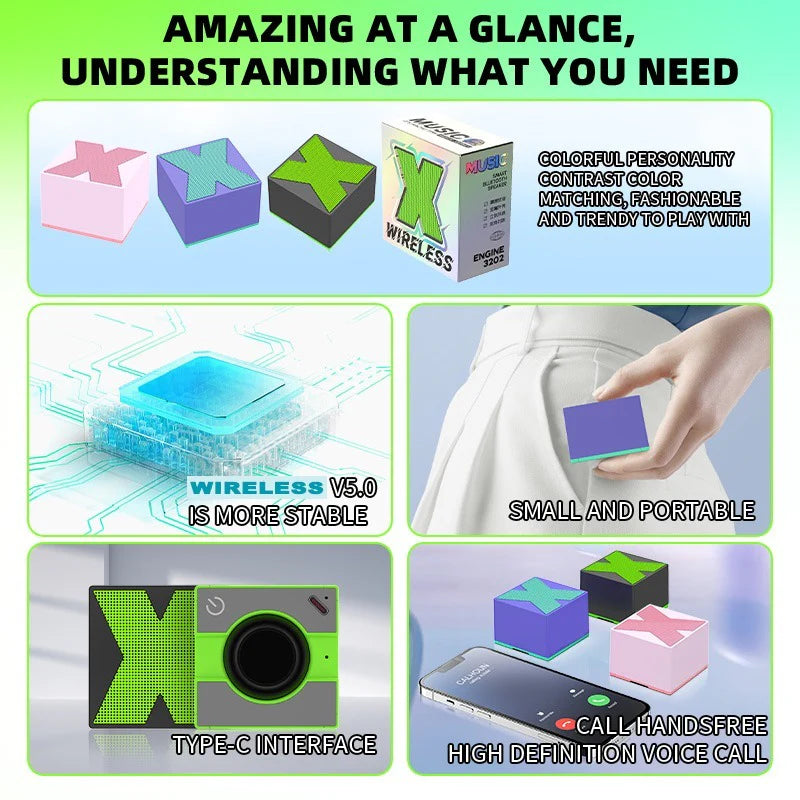 Mini Speaker with Powerful Sound Quality, Wireless Connection, Suitable for a Variety of Scenarios.