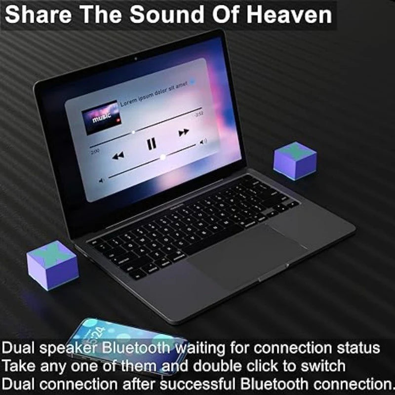 Mini Speaker with Powerful Sound Quality, Wireless Connection, Suitable for a Variety of Scenarios.