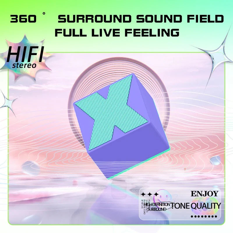Mini Speaker with Powerful Sound Quality, Wireless Connection, Suitable for a Variety of Scenarios.